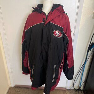 Vintage NFL 49ers Men's Black Jacket